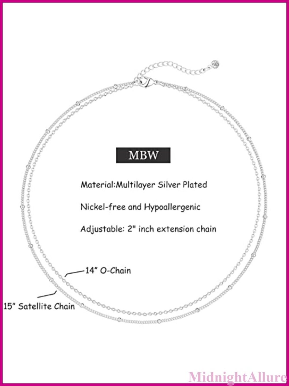 Sterling Silver Paperclip Chain Necklace Dainty Waterproof Choker for Women - Picture 4 of 6
